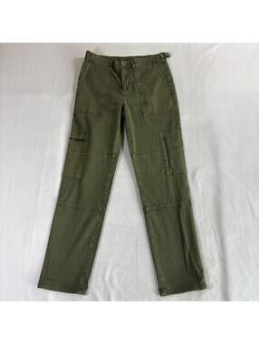 Cargo Utility Pants Workwear Military Olive Green Straight Leg Fits Like 28X27